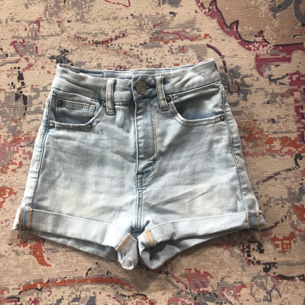 high waisted jean shorts